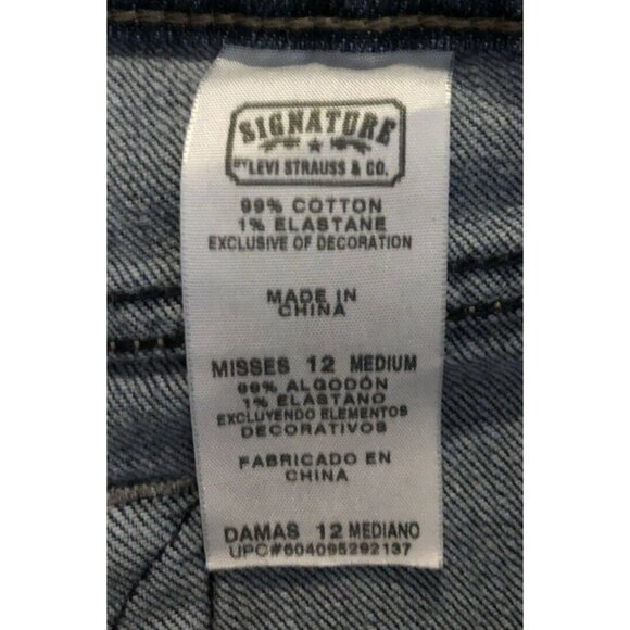 Signature Levi Strauss Low Rise Bootcut Jeans size Misses 12 Medium - Picture 6 of 6